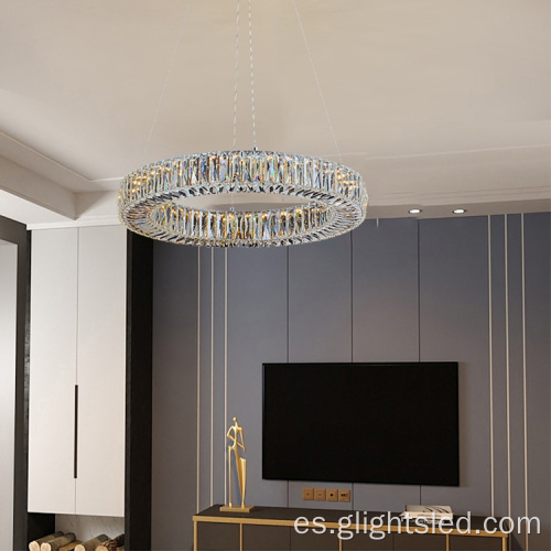 Hotel moderno cristal 3000k luz colgante led redonda